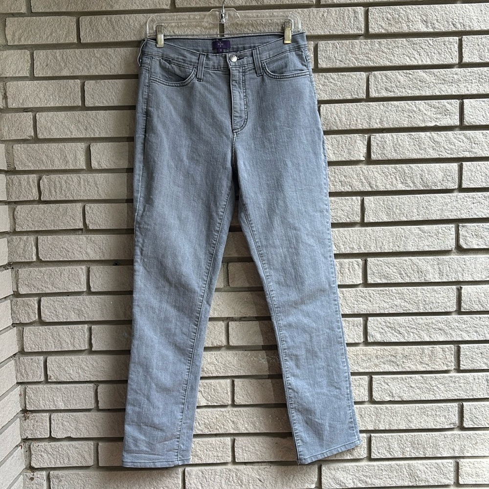 NYDJ High Rise Straight Leg Jeans Sz 8